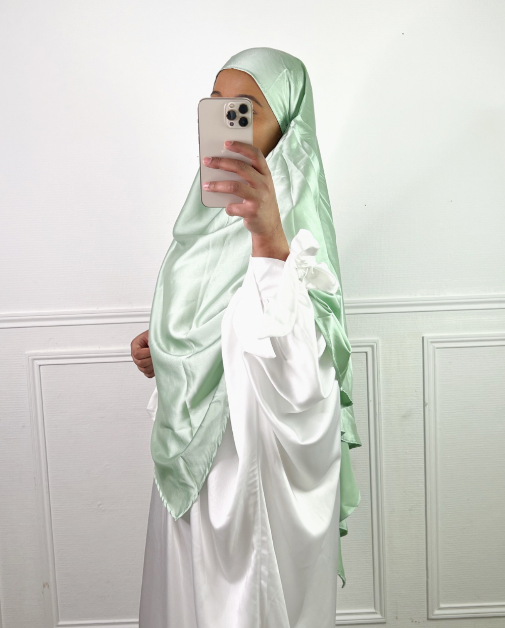 KHIMAR SATINÉE - Vert d’eau